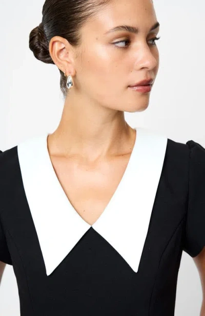 French Connection French Connetion Azra Oversized Collar Top In Blue