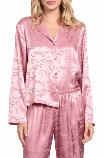 In Bloom By Jonquil Casey Short Sleeve Satin Cropped Pajamas In Multi