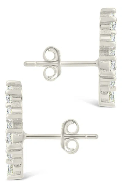 Sterling Forever Cubic Zirconia Ear Crawlers In Metallic