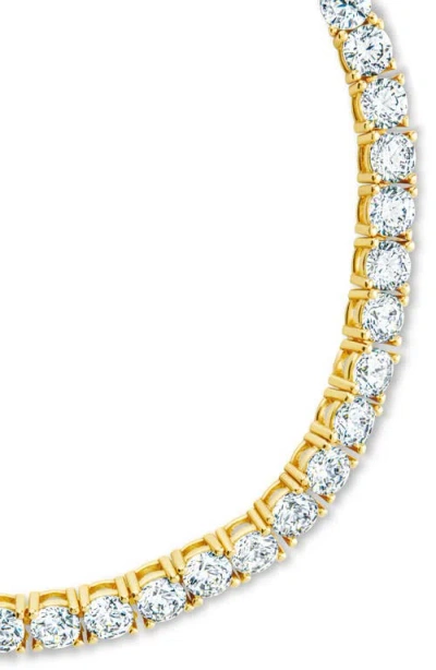 Sterling Forever Aderyn Cubic Zirconia Tennis Bracelet In Gold