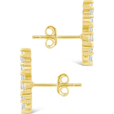 Sterling Forever Cubic Zirconia Ear Crawlers In Gold