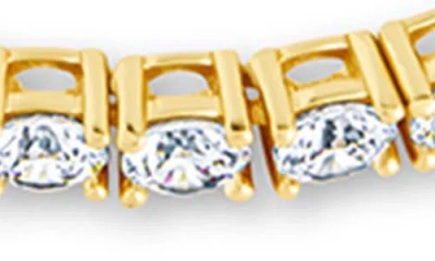 Sterling Forever Aderyn Cubic Zirconia Tennis Bracelet In Gold