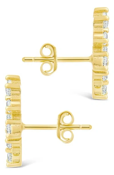 Sterling Forever Cubic Zirconia Ear Crawlers In Gold