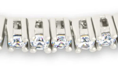 Sterling Forever Mirabell Cubic Zirconia Tennis Bracelet In Metallic