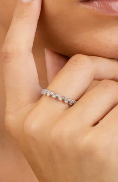 Sterling Forever Cubic Zirconia Band Ring In Metallic