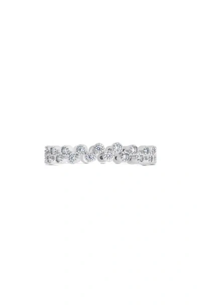 Sterling Forever Cubic Zirconia Band Ring In Metallic