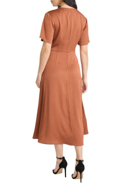 Maggy London Women's Waist Detail Midi Dress In Brown
