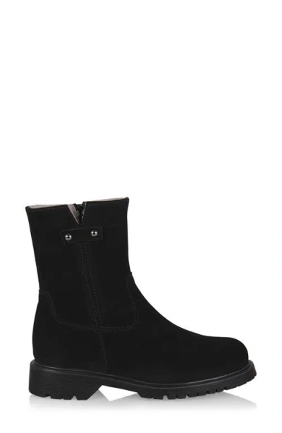 La Canadienne Hunter Genuine Shearling Lined Waterproof Boot In Black