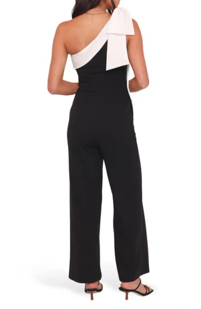 Petal And Pup Petal & Pup Pearla One-shoulder Wide Leg Jumpsuit In Black