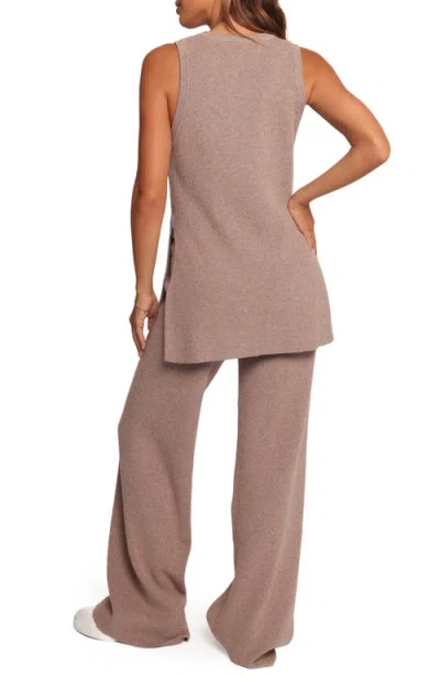 Petal And Pup Petal & Pup Ellory Knit Tank & Pants Set In Brown