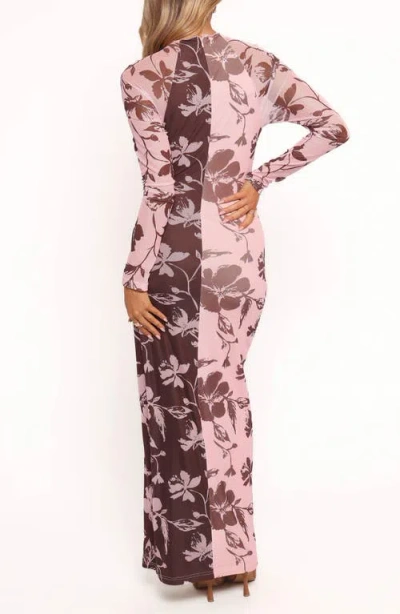 Petal And Pup Petal & Pup Bellatrix Long Sleeve Body-con Maxi Dress In Multi