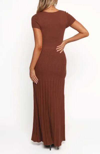 Petal And Pup Petal & Pup Freeman Short Sleeve Maxi Dress In Brown