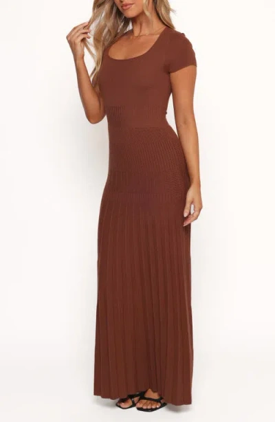 Petal And Pup Petal & Pup Freeman Short Sleeve Maxi Dress In Brown