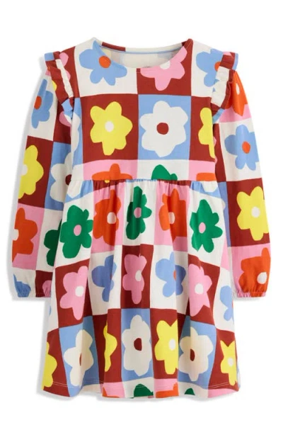 Mini Boden Kids' Long Sleeve Cotton Jersey Dress In Multi
