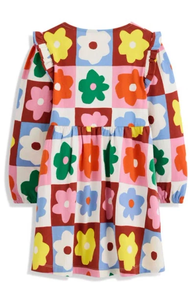 Mini Boden Kids' Long Sleeve Cotton Jersey Dress In Multi