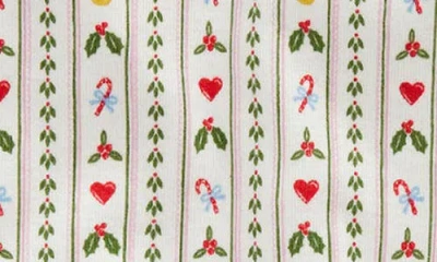 Mini Boden Kids' Print Fitted Two-piece Cotton Henley Pajamas In Neutral