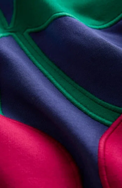 Mini Boden Kids' Appliqué Sweatshirt Dress In Blue