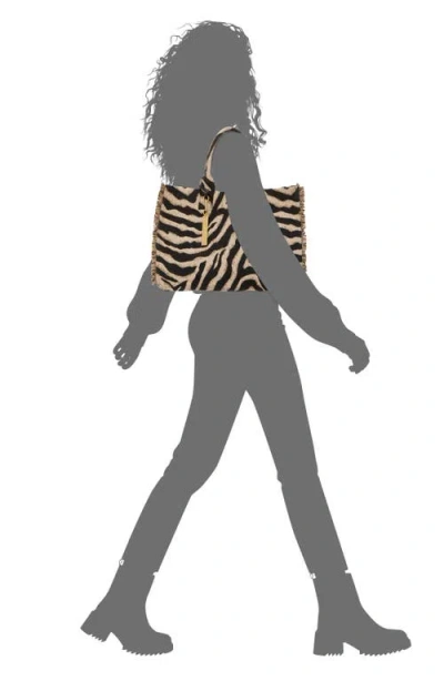 Vince Camuto Zhury Canvas Tote In Brown