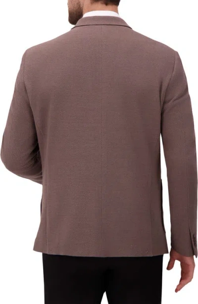 Victor Emmanuel Modern Fit Cotton Blend Piqué Sport Coat In Brown