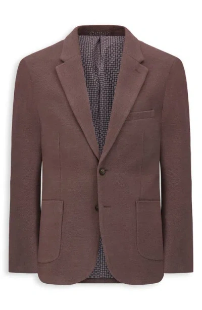 Victor Emmanuel Modern Fit Cotton Blend Piqué Sport Coat In Brown