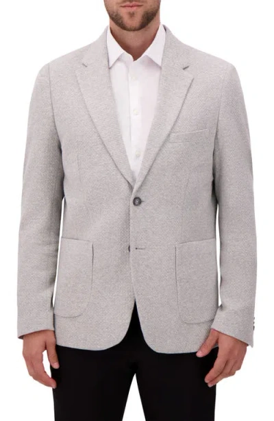 Victor Emmanuel Modern Fit Textured Knit Cotton Blend Sport Coat In Gray