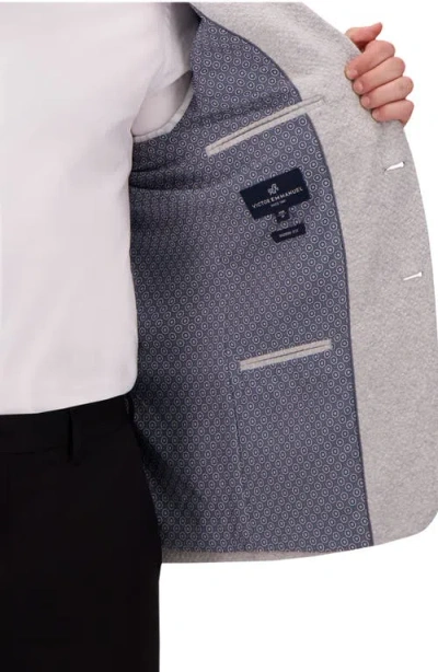 Victor Emmanuel Modern Fit Textured Knit Cotton Blend Sport Coat In Gray
