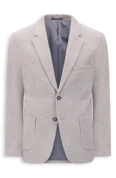 Victor Emmanuel Modern Fit Textured Knit Cotton Blend Sport Coat In Gray