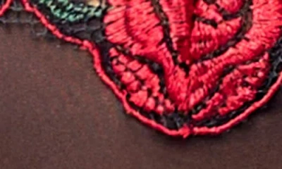 Mapalé Mapale Embroidered Underwire Chemise & G-string Set In Black