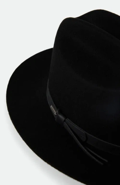 Brixton Hitch Ranch Wool Felt Fedora In Black