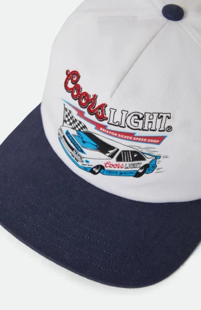 Brixton Coors Light Blower Netplus® Twill Snapback Baseball Cap In Blue