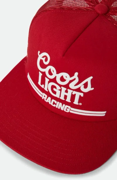 Brixton Coors Light Racing Netplus® Trucker Hat In Red