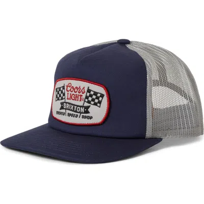 Brixton Coors Light Pit Stop Netplus® Trucker Hat In Blue