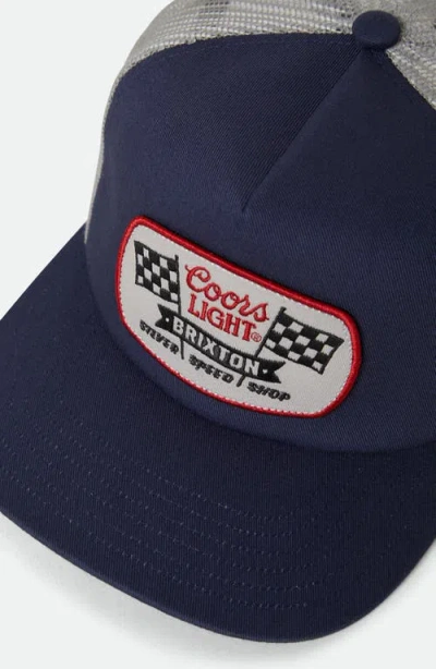 Brixton Coors Light Pit Stop Netplus® Trucker Hat In Blue