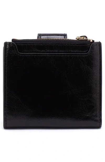 Hobo Dunn Leather Compact Wallet In Black