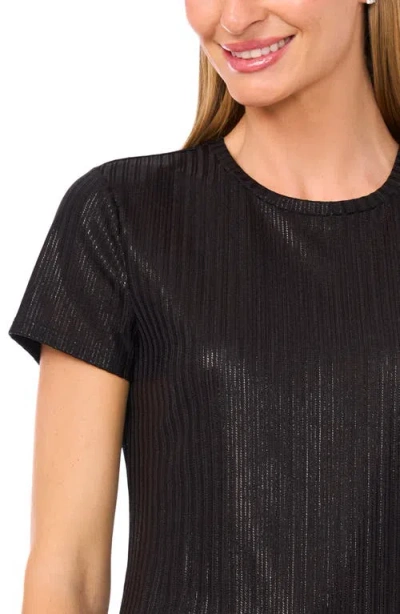 Ted Baker Piper Knit Short Sleeve Top In Black