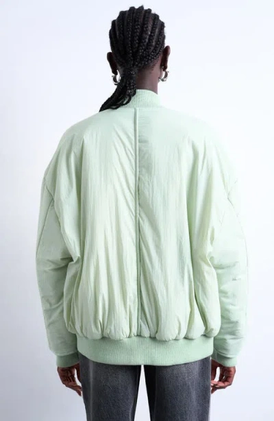 Topshop Techy Bomber Jacket In Green