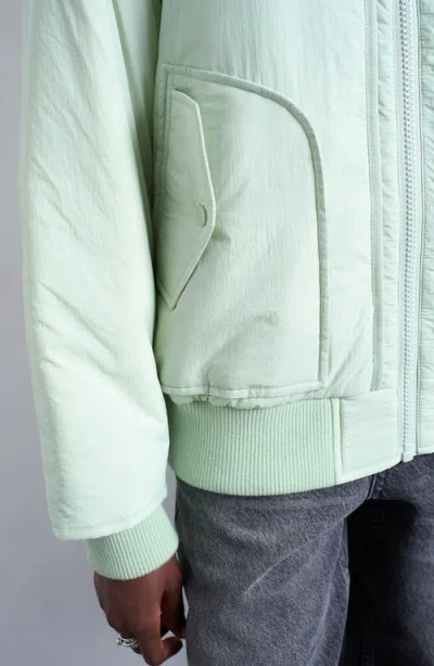 Topshop Techy Bomber Jacket In Green