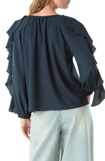 Do By Dee Ocleppo Elysia Ruffle Top In Blue