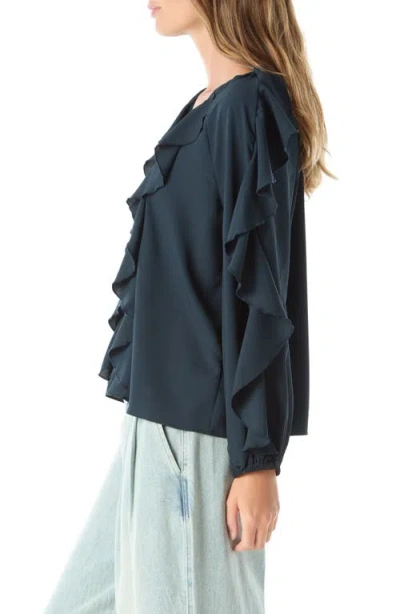 Do By Dee Ocleppo Elysia Ruffle Top In Blue