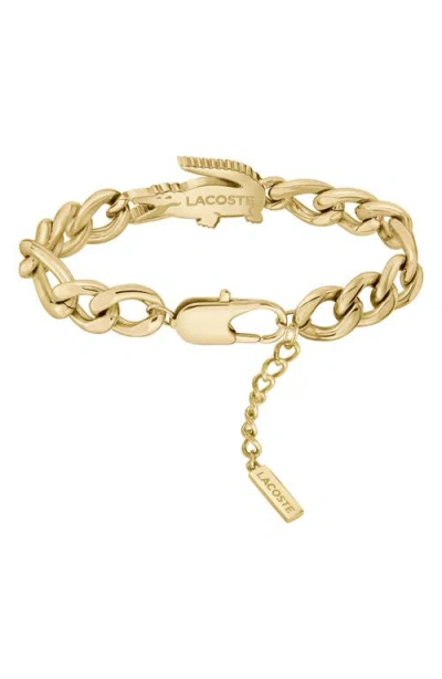Lacoste Women's Crocodile Ip Plated Bracelet In Gold