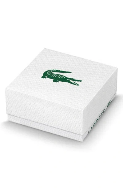 Lacoste Stainless Steel Crocodile Bracelet In Metallic