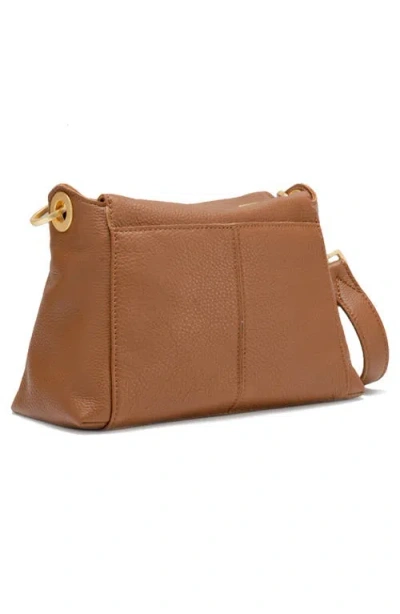 Hammitt Bryant Mahogany Pebble Brushed Gold Red Zip Med In Brown