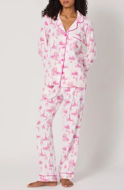 Bedhead Pajamas Printed Long Pajama Set In Pink
