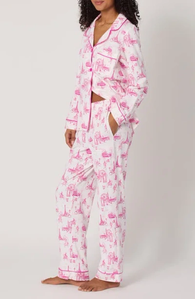 Bedhead Pajamas Printed Long Pajama Set In Pink