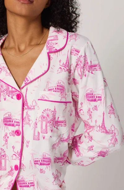 Bedhead Pajamas Printed Long Pajama Set In Pink