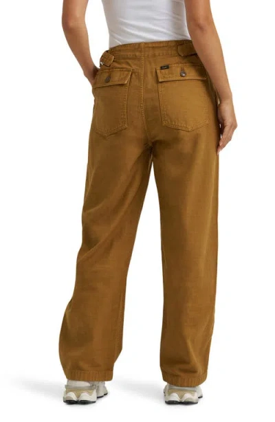 Lee Slouchy Utility Cotton Blend Pants In Glazed Ginger
