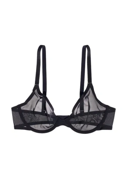 Cuup The Balconette Mesh In Black