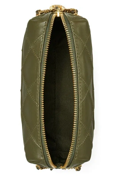 Tory Burch Fleming Soft Leather Crossbody Bag In Green