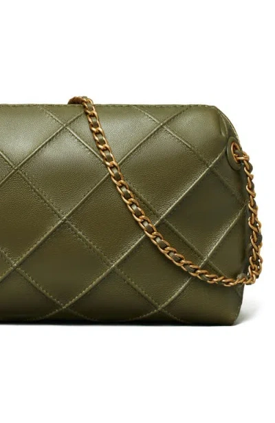 Tory Burch Fleming Soft Leather Crossbody Bag In Green