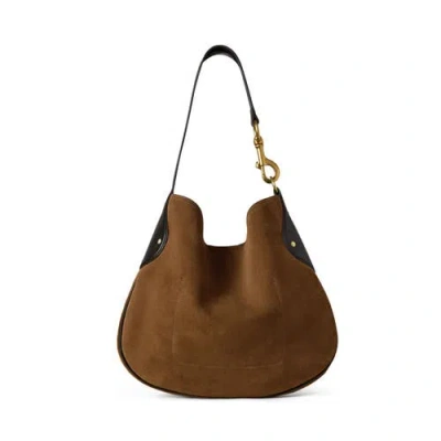 Mulberry Hackney Suede Shoulder Bag In Brown